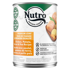 Nutro Chicken, Potato, Carrot & Pea Premium Loaf Adult Canned Dog Food, 12.5oz