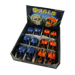 Fire Skulls Mini 12pc Resin Ornament Display Box