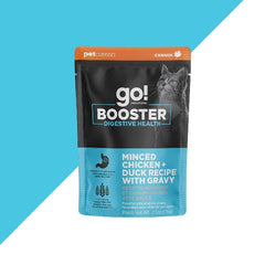 Go! Solutions Booster Digestive Health Minced Chicken + Duck with Gravy Wet Cat Food