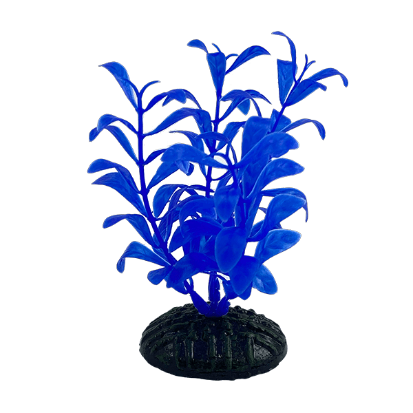 Fish Gear Blue Ludwigia Plastic Betta Plant (4")