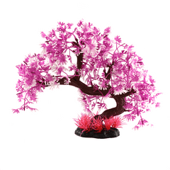 Fish Gear Cherry Blossom Tree Plastic Aquarium Plant
