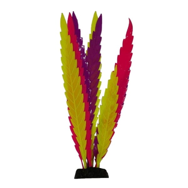 Fish Gear Glow Cryptocoryne Balansae Silicone Aquarium Plant (9")