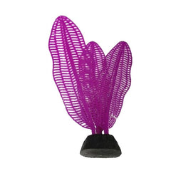 Fish Gear Glow Madagascar Purple Laceleaf Silicone Aquarium Plant (5")