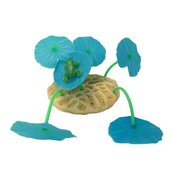 Fish Gear Glow Mushrooms & Frog Silicone Aquarium Ornament