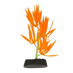 Fish Gear Glow Orange Hygrophila Silicone Aquarium Plant (4")