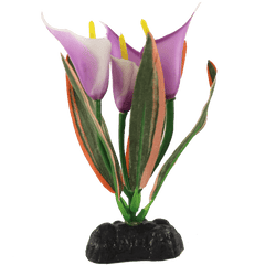 Fish Gear Lilac Peace Lily Silk Betta Plant (4")