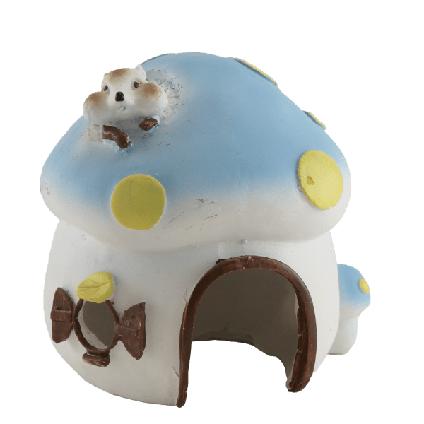 Fish Gear Mushroom House Aquarium Ornament