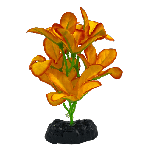 Fish Gear Orange Clover Silk Betta Plant (4")