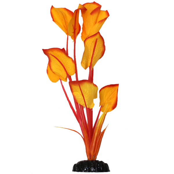 Fish Gear Orange Crypt Silk Aquarium Plant (12")