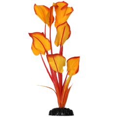 Fish Gear Orange Crypt Silk Aquarium Plant (12")