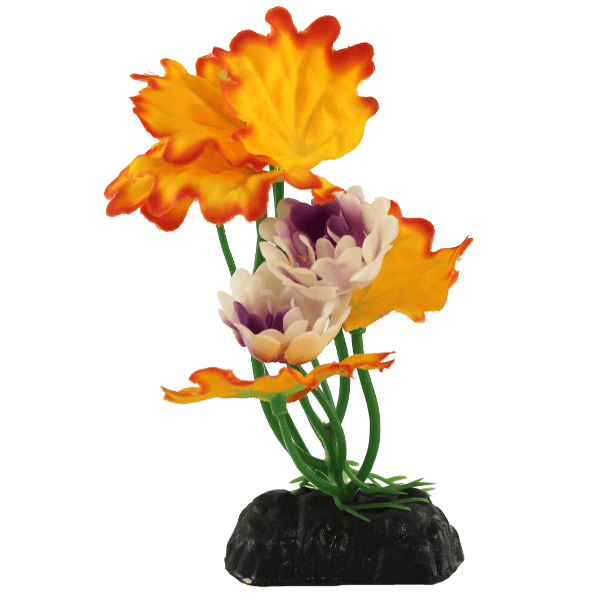 Fish Gear Orange Pink Lotus Silk Betta Plant (4")