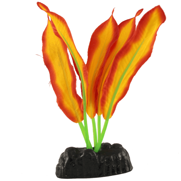 Fish Gear Orange Sword Silk Betta Plant (4")