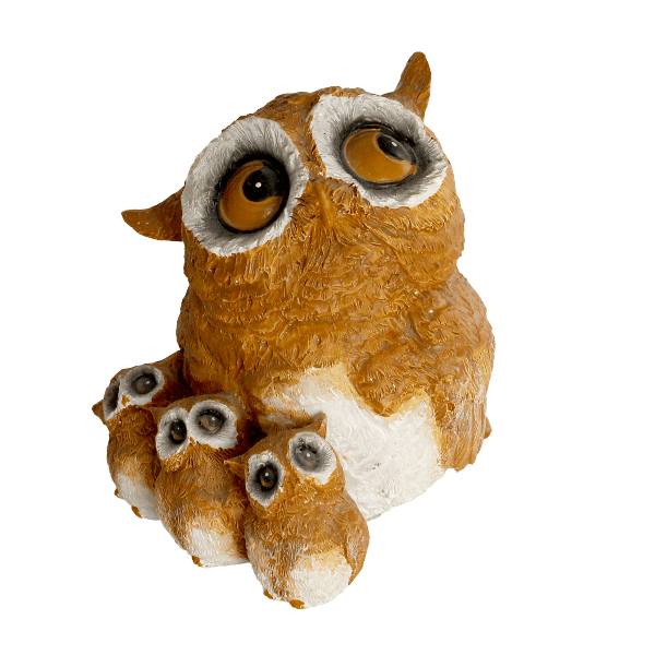 Fish Gear Owl Babies Aquarium Ornament