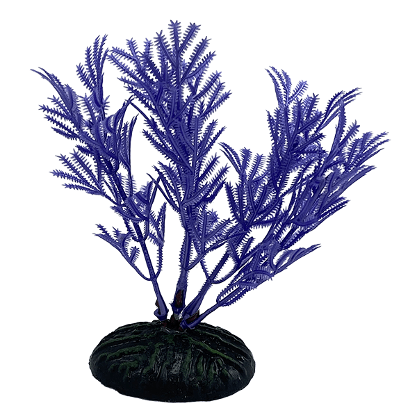 Fish Gear Purple Feather Plastic Betta Plant (4")