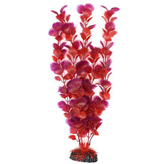Fish Gear Red Palm Plastic Aquarium Plant (16")