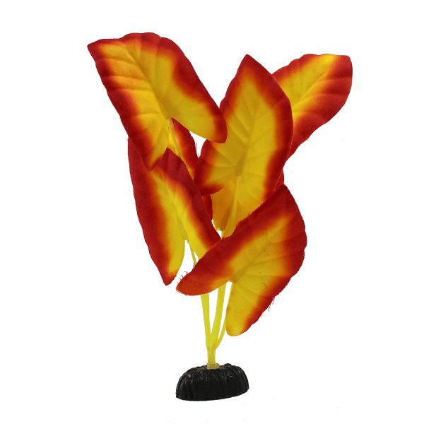 Fish Gear Red & Yellow Arrowhead Silk Aquarium Plant (8")