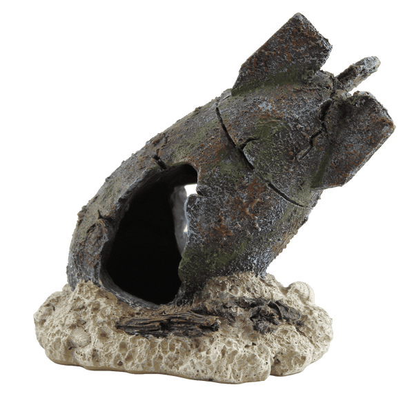 Fish Gear Sunken Bomb Aquarium Ornament