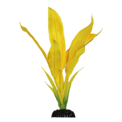 Fish Gear Yellow Sword Silk Aquarium Plant (8")