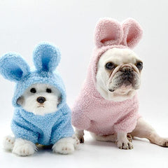 Fluffy Bunny Pet Costume; Blue or Pink