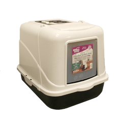Here Kitty Deluxe Easy Scoop Hooded Litter Pan
