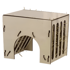 Moss Hollow Hideout with Hay Feeder