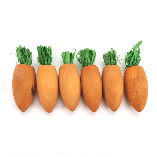 Moss Hollow Wooden Play Carrots 6-Pack