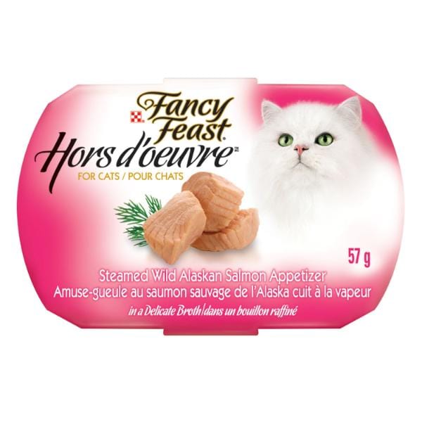 Fancy Feast Hors d'Oeuvre Steamed Wild Alaskan Salmon Appetizer for Cats