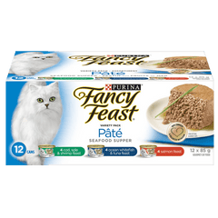 Fancy Feast Seafood Supper Pate Canned Cat Food Variety Pack