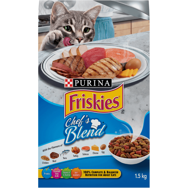 Friskies Chef's Blend Dry Cat Food, 1.5kg