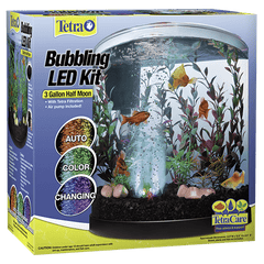 Tetra Bubbling LED Kit - 3 Gallons Half Moon Aquarium