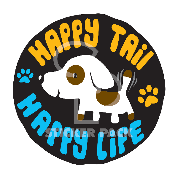 Sticker Pack Happy Tail Happy Life; Large Sticker
