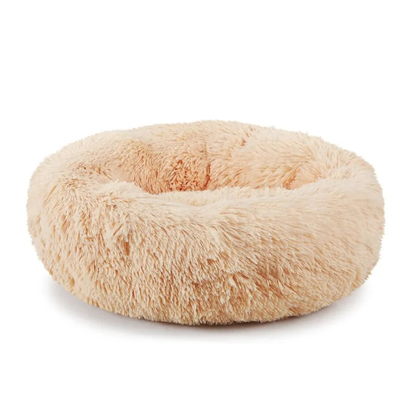 Cozy Round Pet Lounger Bed for Large Dogs and Cats