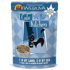 Cats in the Kitchen 1 if By Land, 2 if By Sea Pouch Cat Food