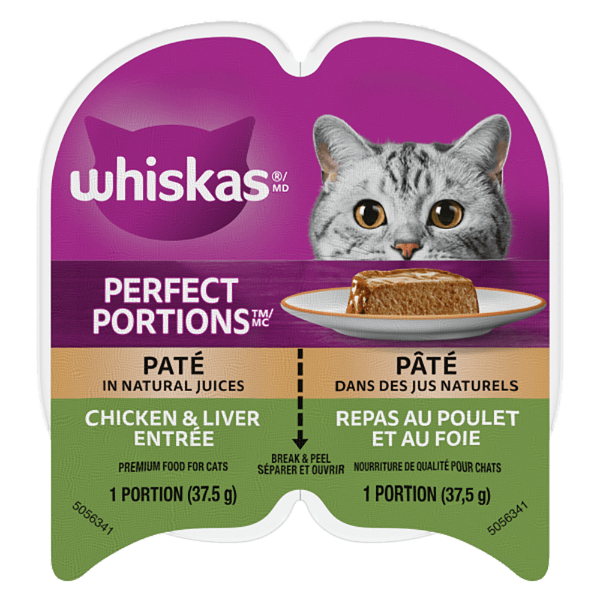 Whiskas Perfect Portions Chicken & Liver Pâté Wet Cat Food
