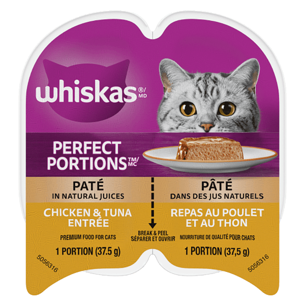 Whiskas Perfect Portions Chicken & Tuna Pâté Wet Cat Food