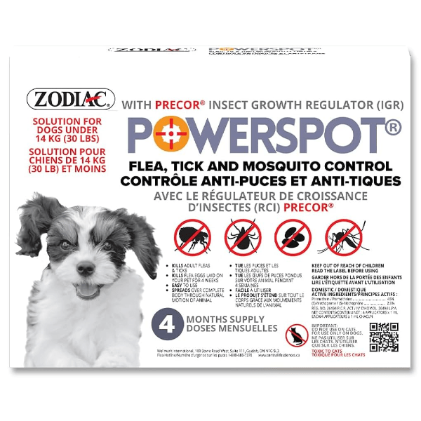 Zodiac Powerspot Flea and Tick Control for Dogs